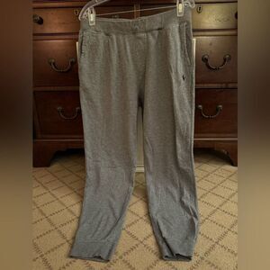 Polo by Ralph Lauren heathered gray joggers blue logo - L